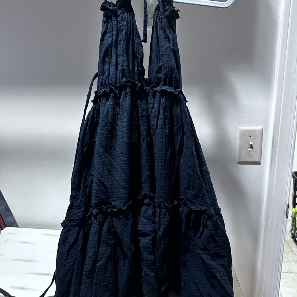 Tiered Black Women’s Maxi Dress